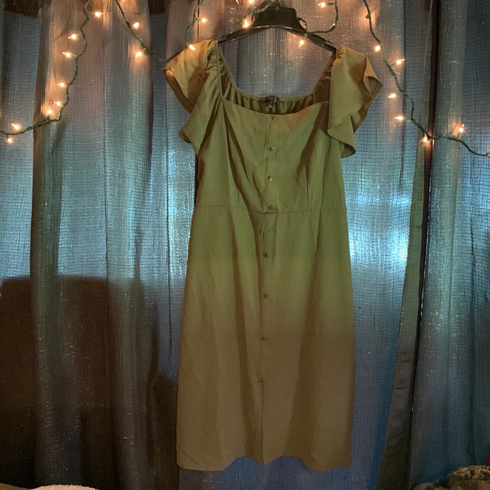 Faded rose mid length summer dress